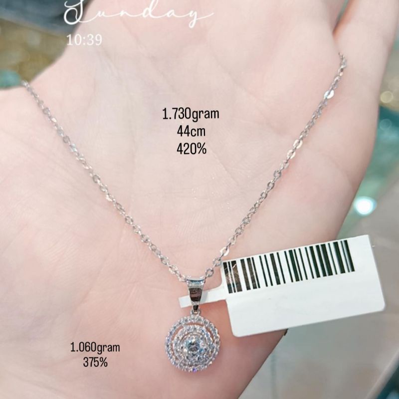 kalung emas putih kadar 375%420%