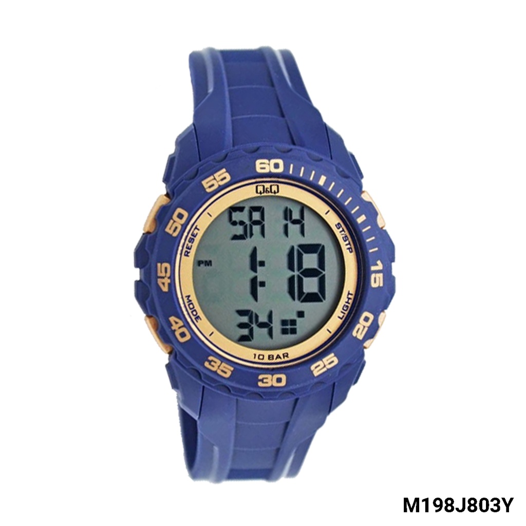 Jam Tangan Pria Casual Sporty Rubber Digital Original Q&amp;Q QnQ QQ M198 M198J Series