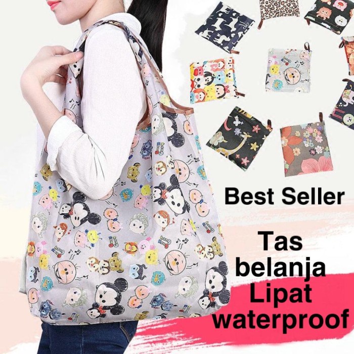 Elmart Tas Lipat Belanja Besar Foldable Shopping Bag Waterproof SB03 Anti Air Tas Travelling