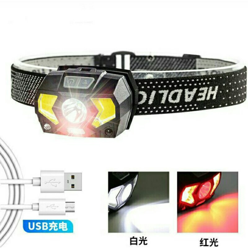 Headlamp Senter Kepala Super terang Zoom Out end Zoom In