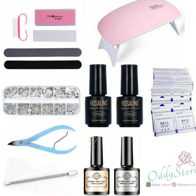Paket Nail Art UV Gel Set Lengkap Kutek Lampu UV Manicure Pedicure