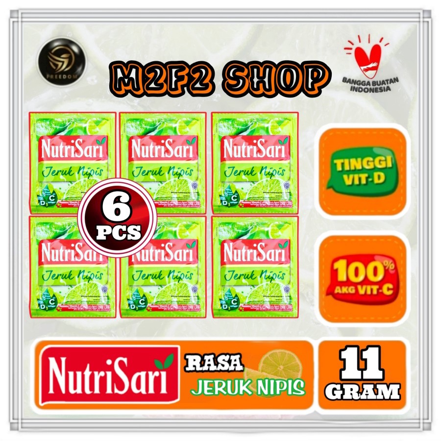 

NutriSari Minuman Serbuk Jeruk Nipis Sachet - 11 gr (Kemasan 6 Pcs)