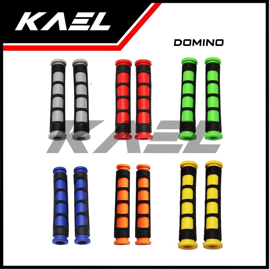 Karet Handle Jari Rem-Kopling Universal Motor Bebek-Matic-Sport Handel Domino Variasi Warna Cover Busa Merah-Abu-Orange-Biru-Hijau-Kuning