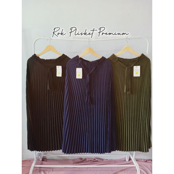 ROK PLISKET JUMBO, ROK PLISKET MERK PRADA, ROK PLISKET PREMIUM