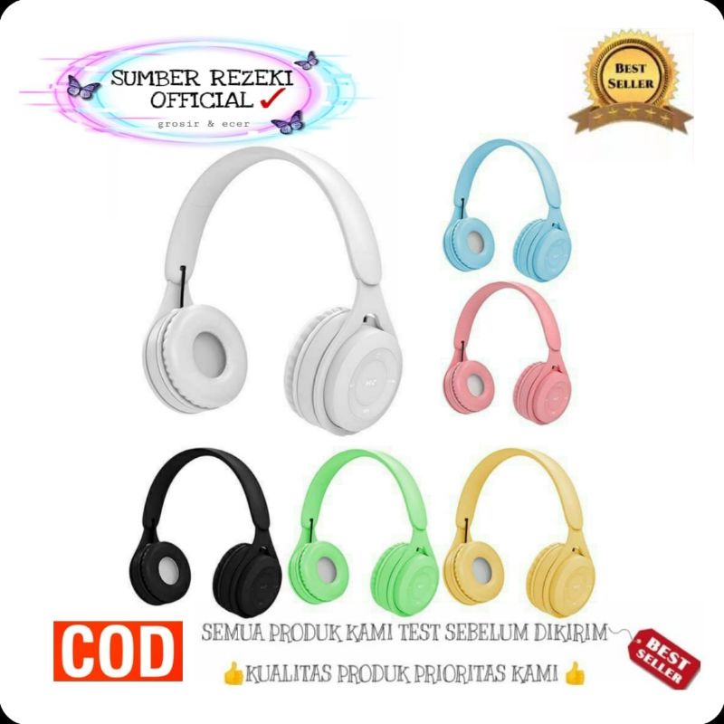 SR - Wireless Headset bando headphone macaron wireless Y08 / stn 36 bluetooth macaron Y08 / stn36 ha