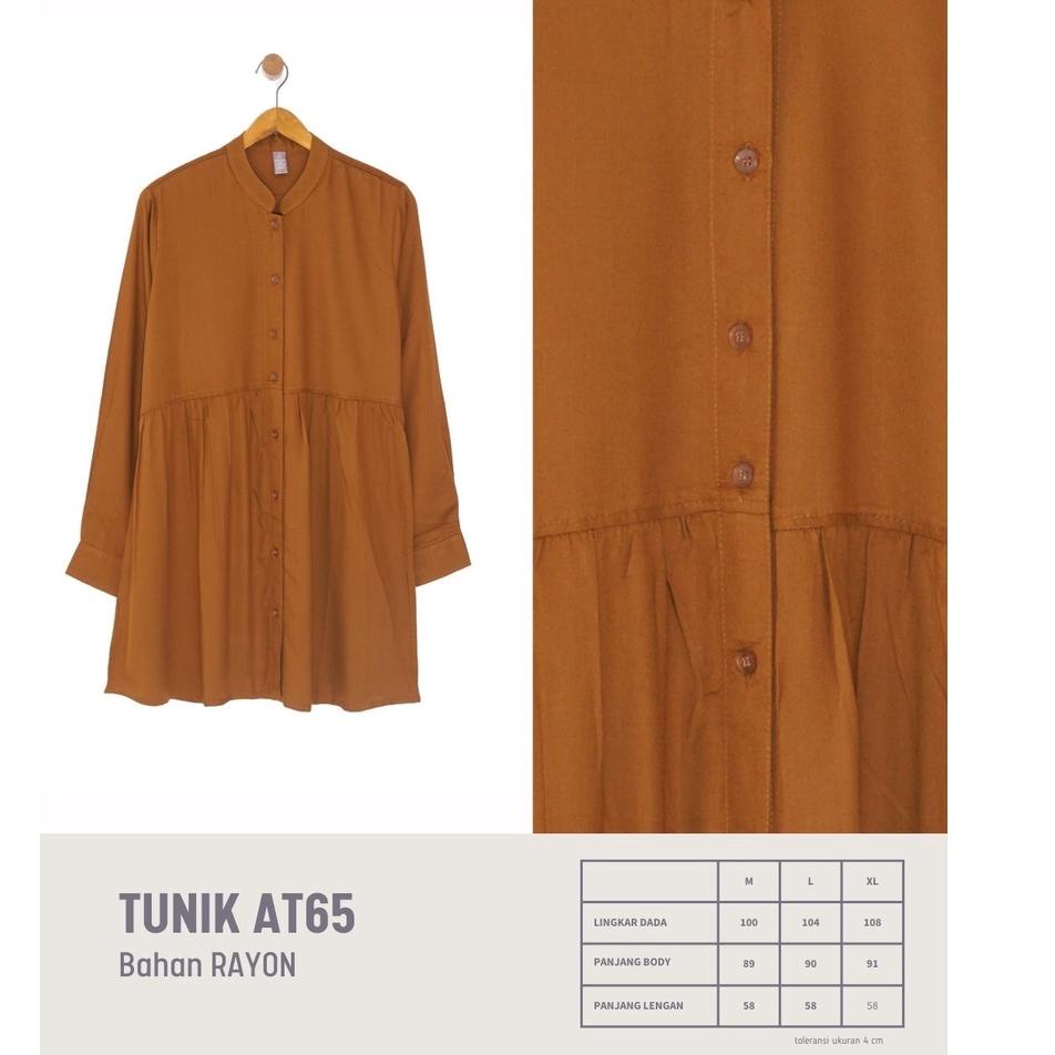 AnyoAT65 Tunik Denim dan Rayon Polos {AW.31Oc22r}