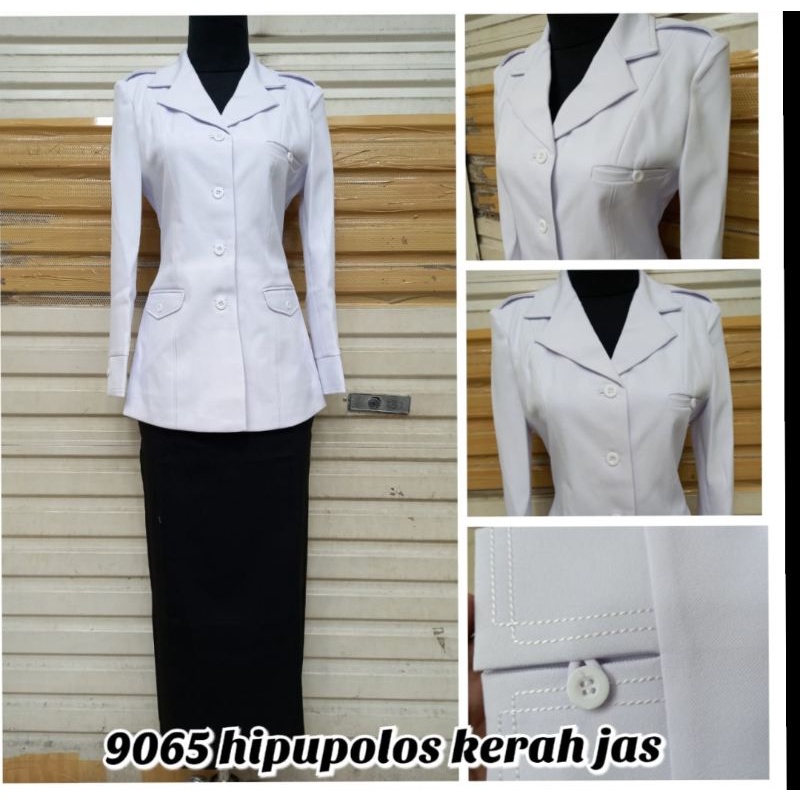 STELAN BLAZER WANITA | HITAM PUTIH POLOS