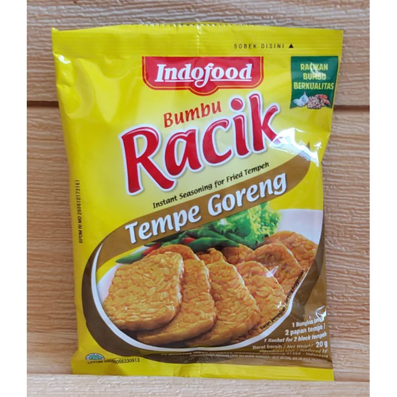 

Racik Indofood Bumbu Instan Tempe Goreng 24gr