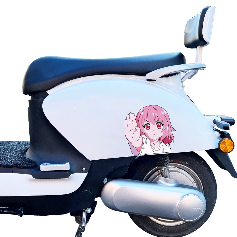 Universal JDM Pink Noise PNSG YOKO Stiker Mobil Reflektif Kartun Pink Girl Motorcycle Decal untuk Honda