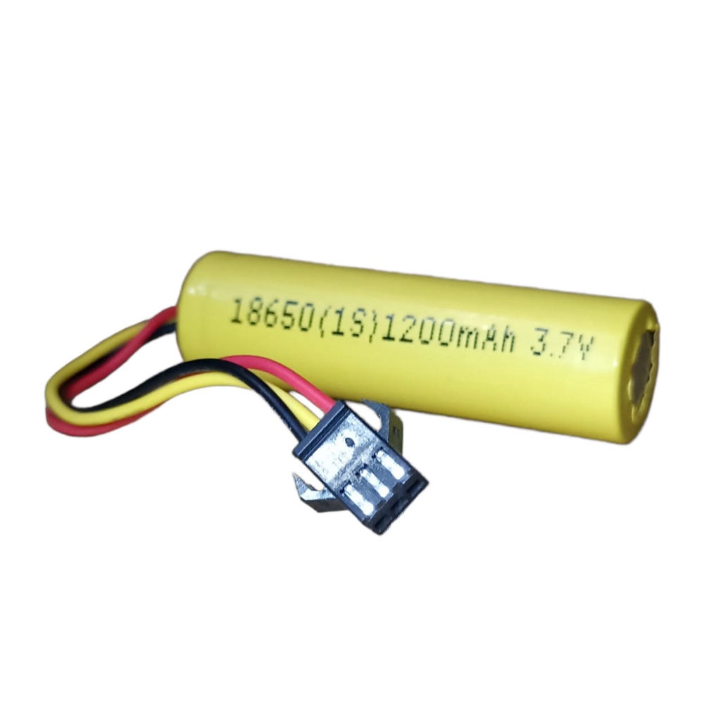 Baterai Mainan Anak/ RC / Baterai Speaker &amp; Elektronik Lainnya 1X 18650 1200mAh 3.7V Protektor BMS 1S 6A Soket Hitam 3 Pin