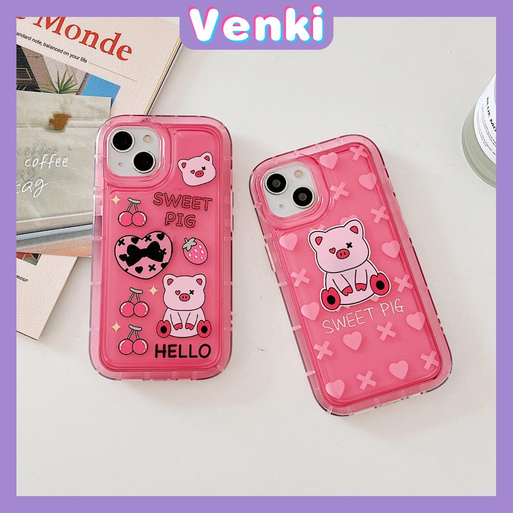 Case For iPhone 14 Pro Max TPU Soft Jelly Airbag Case Cute Pink Pig Clear Case Camera Protection Shockproof For iPhone 14 13 12 11 Plus Pro Max 7 Plus X XR