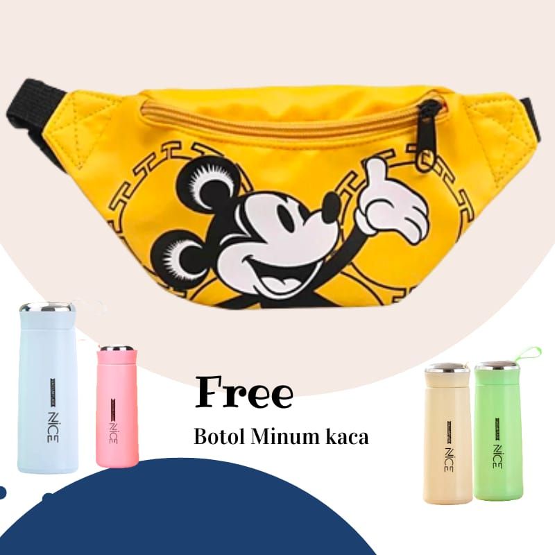 Waistbag Mickey Mouse Fashion Terbaru/ Multifungsi