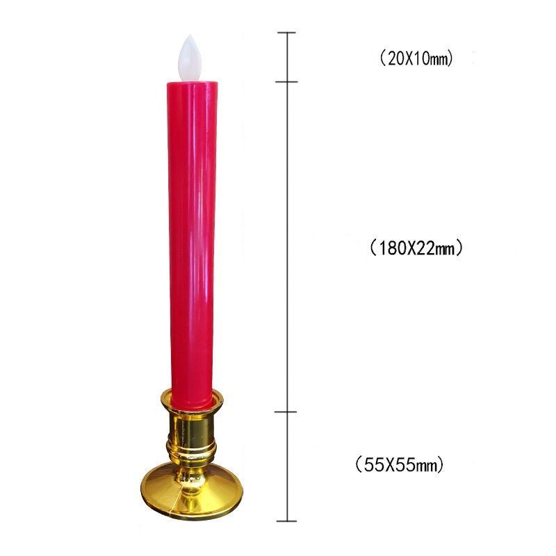 Hot Sale/Tiang Panjang Lampu Lilin Elektronik Flameless Night Light Romantic Confession Prop Lights Pesta Natal Ambient Light LED Candle Decoration Light Lampu Teh Natal