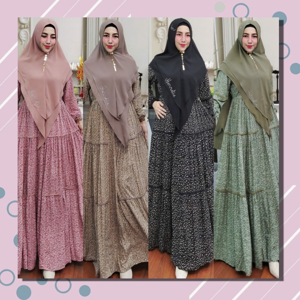 HOMEY RIMPEL VOL 2 gamis syari ori by Hannatia (cek stok dulu ya kk)