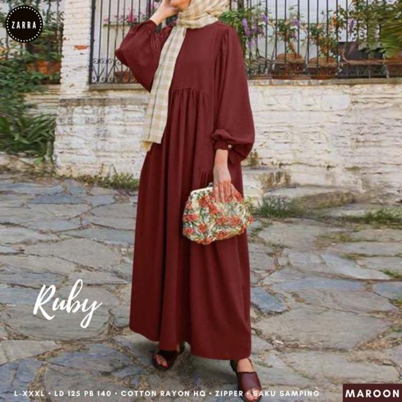 (BISA COD) #GAMIS JUMBO LD 125cm ) RUBY DRES WANITA TERBARU