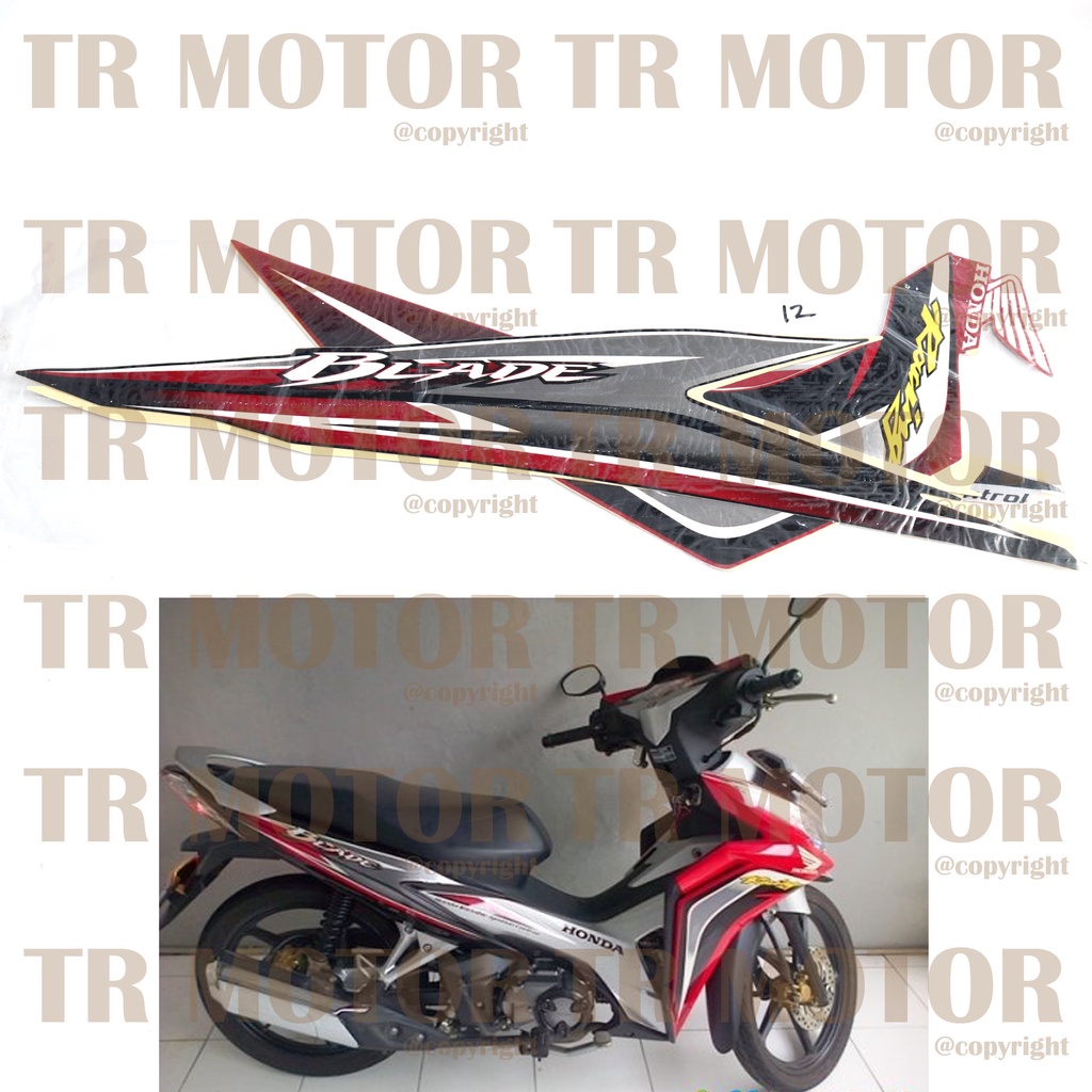 Stiker Motor Blade New 2012 Sticker Striping Lis Full Set Motor