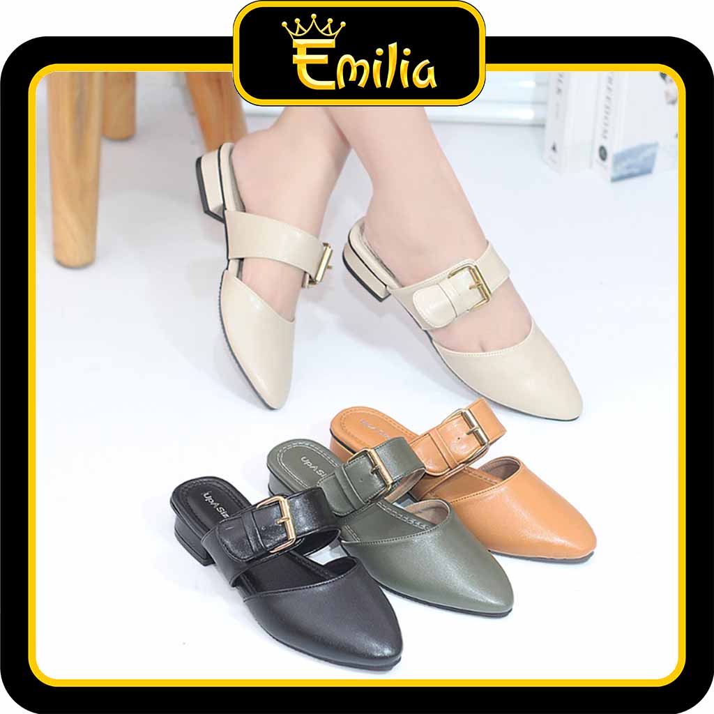 UPSIZE Asuka Sepatu Slip On Ukuran 41 42 43 44 45 Sepatu Wanita Slip On Ukuran Besar Sandal Wanita U