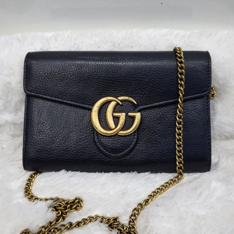 tas second branded wanita gucci mini slingbag original leather