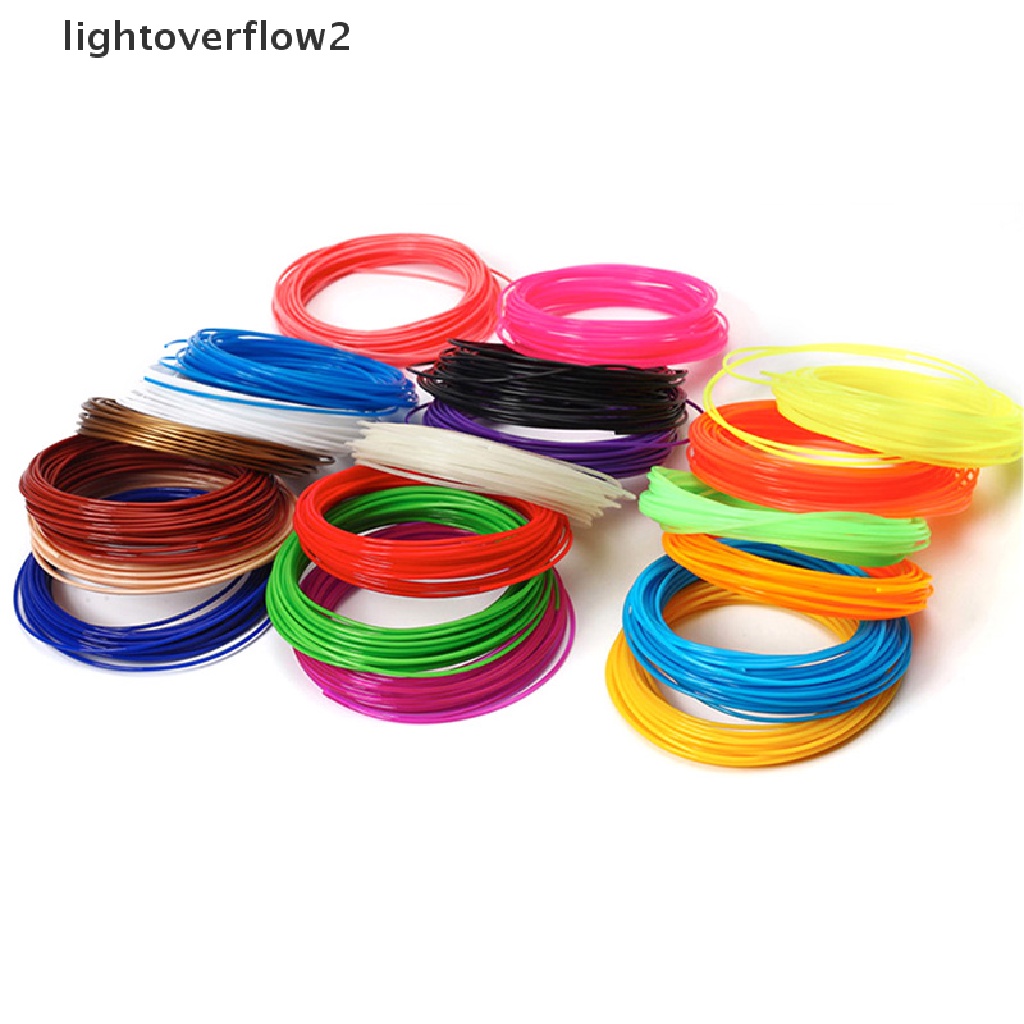 (lightoverflow2) Filamen Printer 3D 1.75mm ABS / PLA 10m Bahan RepRap