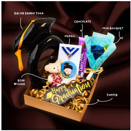 

5 IN 1 HAMPERS GRADUATION HAMPERS WISUDA KADO WISUDA BUBGA SIDANG HADIAH BUKET GIFTBOX SNACK BOX