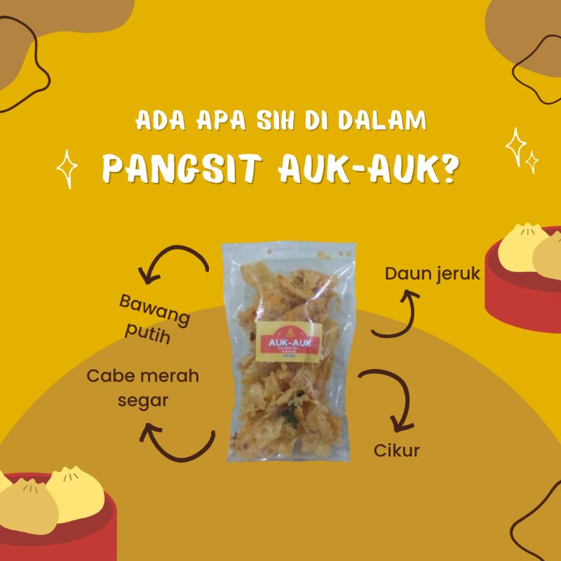

Auk-Auk Pangsit pedas daun jeruk