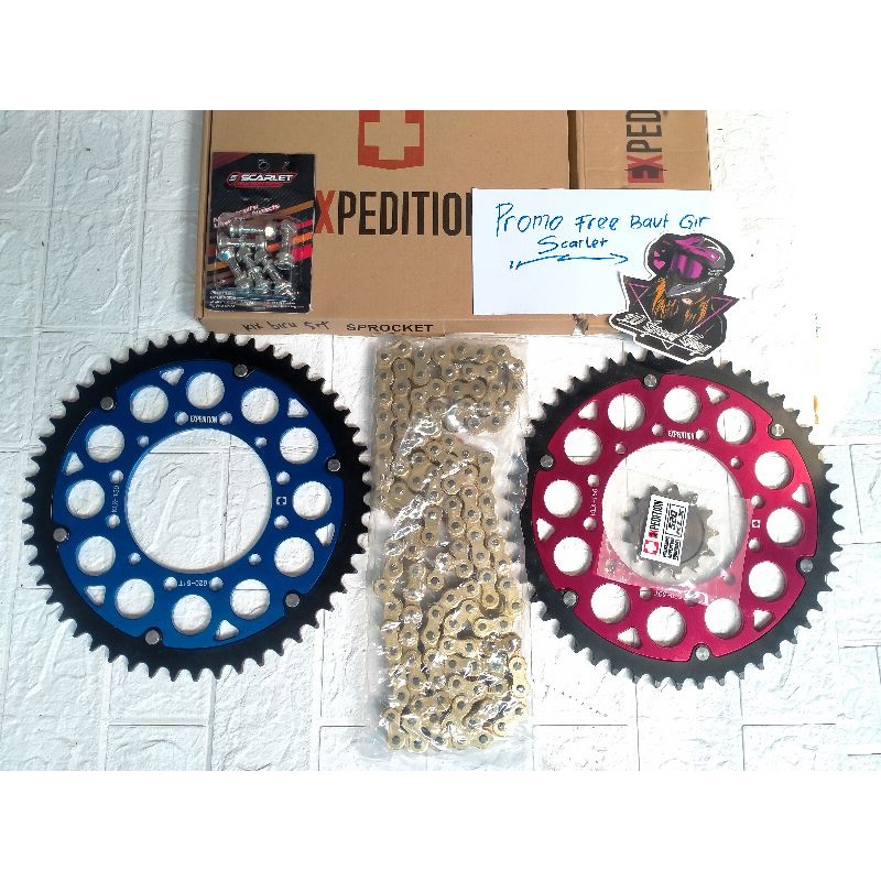 Paket Gear Expedition 520 Klx 150 / Dtracker 150 Gear Set Expedition 520 Klx Dtracker Gir Set