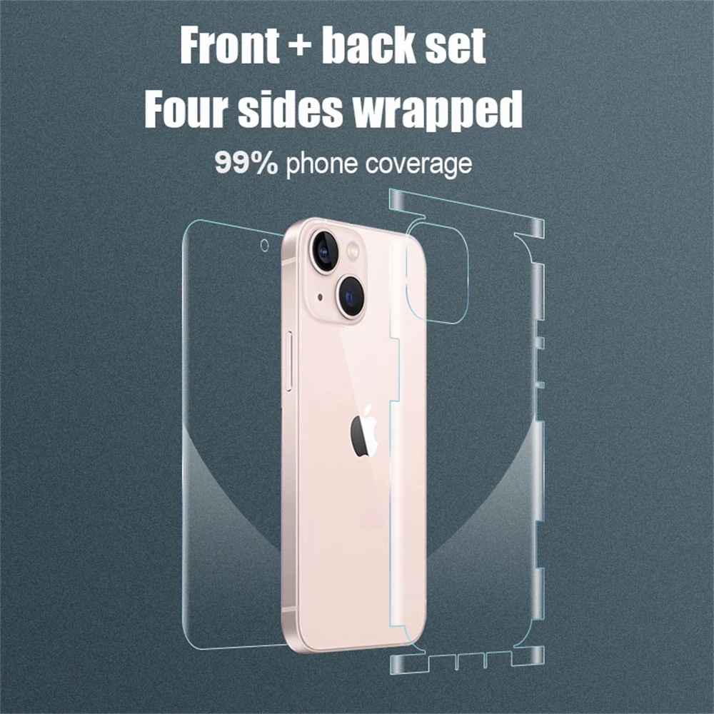 Hidrogel A-Gores Belakang Bezel Side For iPhone 14 13 12 11 14 Plus 12 Pro 13 Pro 12 Pro max 11 Pro 12 Mini 13 X Xs Xr Xsmax 7 8 SE 2 3 Hydrogel TPU Film Back Bazel Sampai Samping Untuk Semua Atas Dan bawah kanan Kiri 13Pro 12Pro Promax 2022 2020 Anti