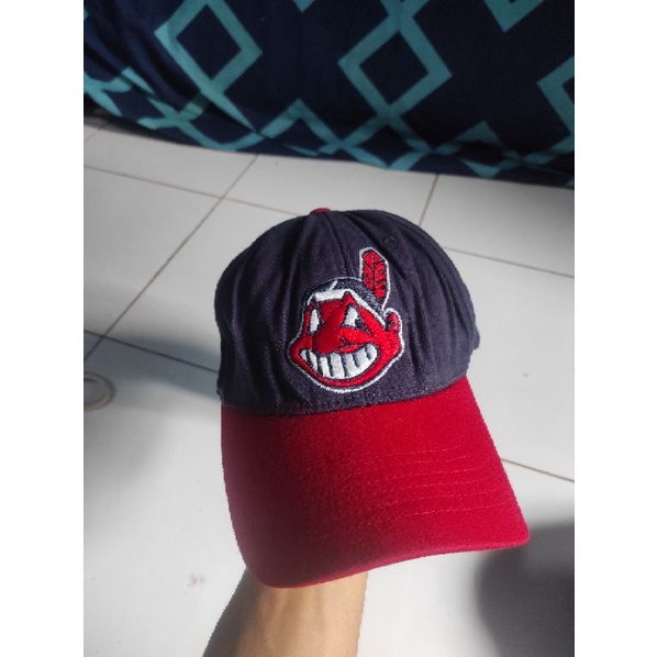 ( BISA NEGO )TOPI MLB INDIAN SECOND SIZE XL