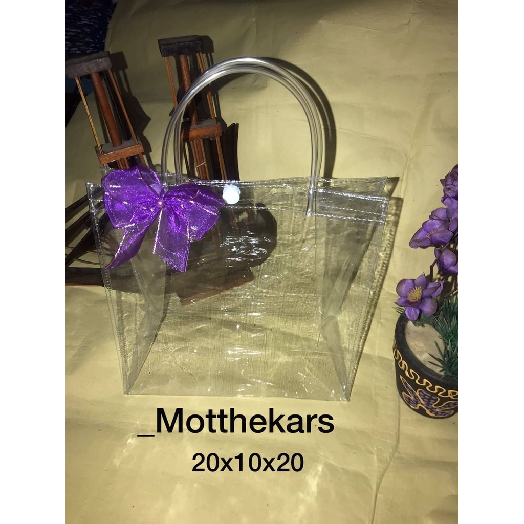 

Tas Mika SELANG PVC Polos | Goodie Bag Hampers | Gift Bag | Kantong Souvenir Ulang Tahun Transparant Bening