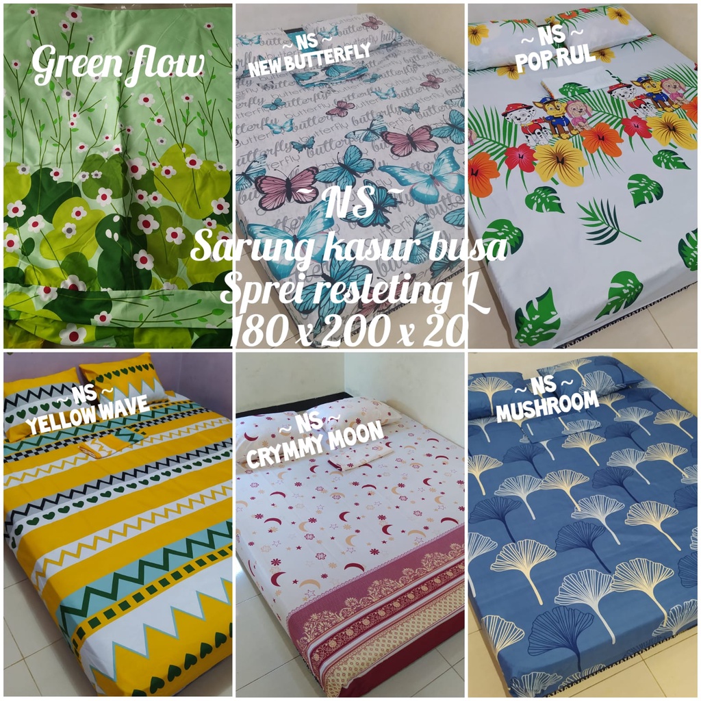 SARBUS sarung kasur busa ukur 180 seprei resleting L
