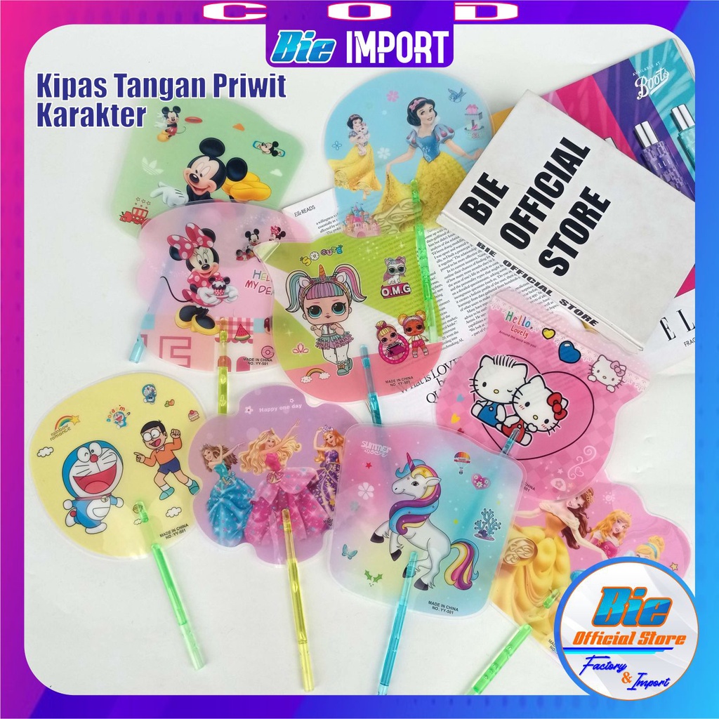 Kipas Tangan Karakter Cute Impor Best Seller