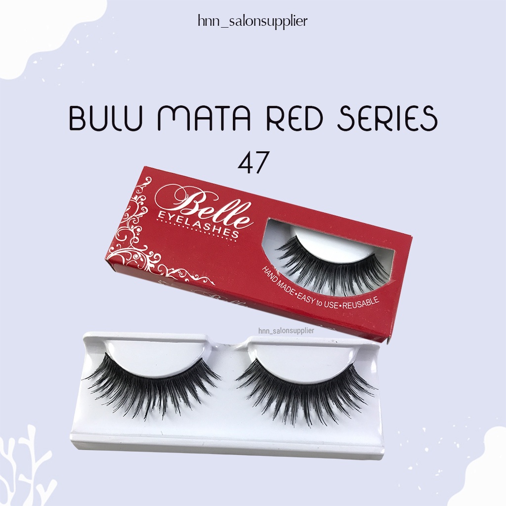 47 Bulu Mata Palsu Handmade Fake Eyelash Eye Lashes Lash Artifivial Belle Eyelashes