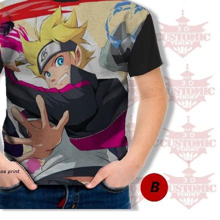 kaos anak 3d fullprint anime berkualitas naruto - boruto sword