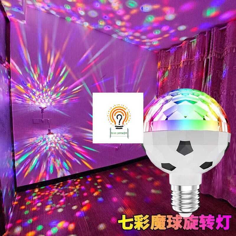 Lampu Disco Putar Bentuk Bola Rotating Lamp E 27 Magic Ball Lamp