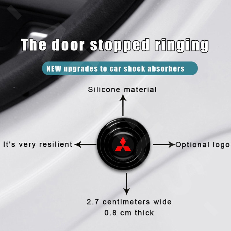 Mitsubishi 4/8/12Pcs Car Door Trunk Anti Shock And Collision Pad Silicone Adhesive Sticker  Reduce Noise Buffer For Pajero Outlander Xpander Mirage Kuda Lancer Attrage