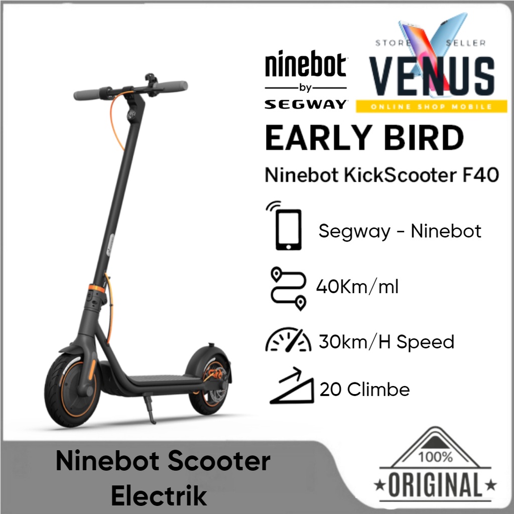 Ninebot KickScooter F40 Segway Scooter Electric Skuter listrik