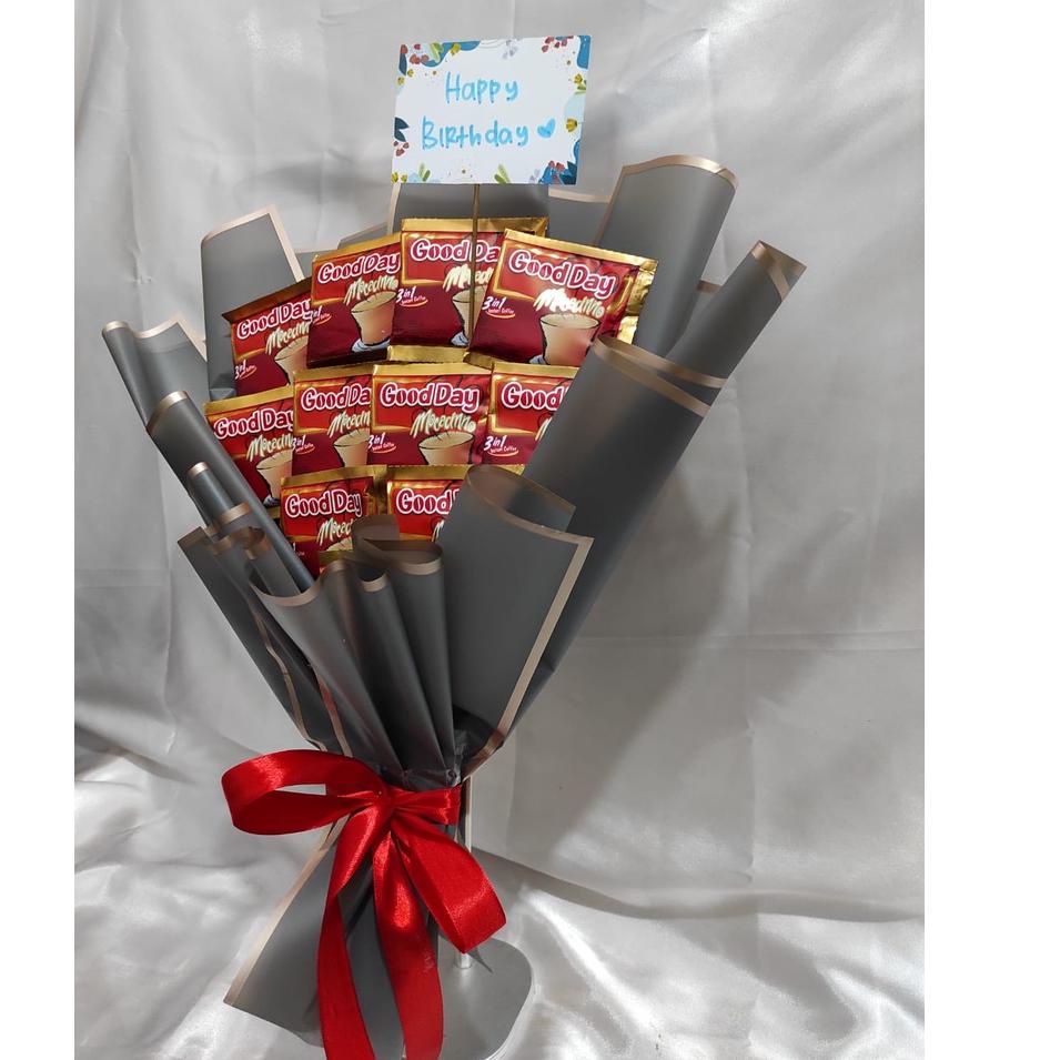 

Terbaru 10.10 Mini Buket Bouquet Kado Hadiah Ulang Tahun Wisuda Sidang Kelulusan Snack Murah Banget Kopi Good Day Reguler !!!