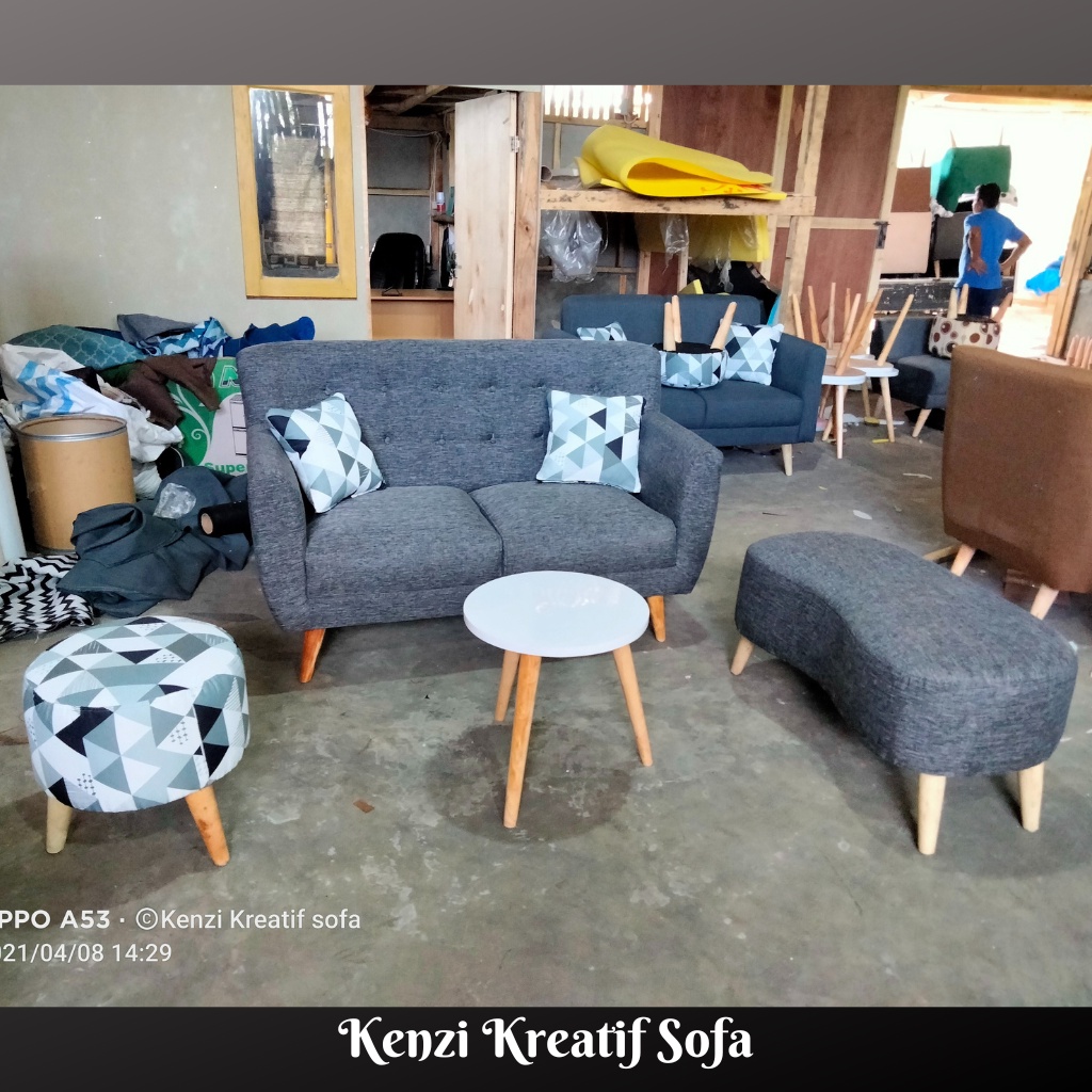 Sofa Minimalis Abu Abu Modern