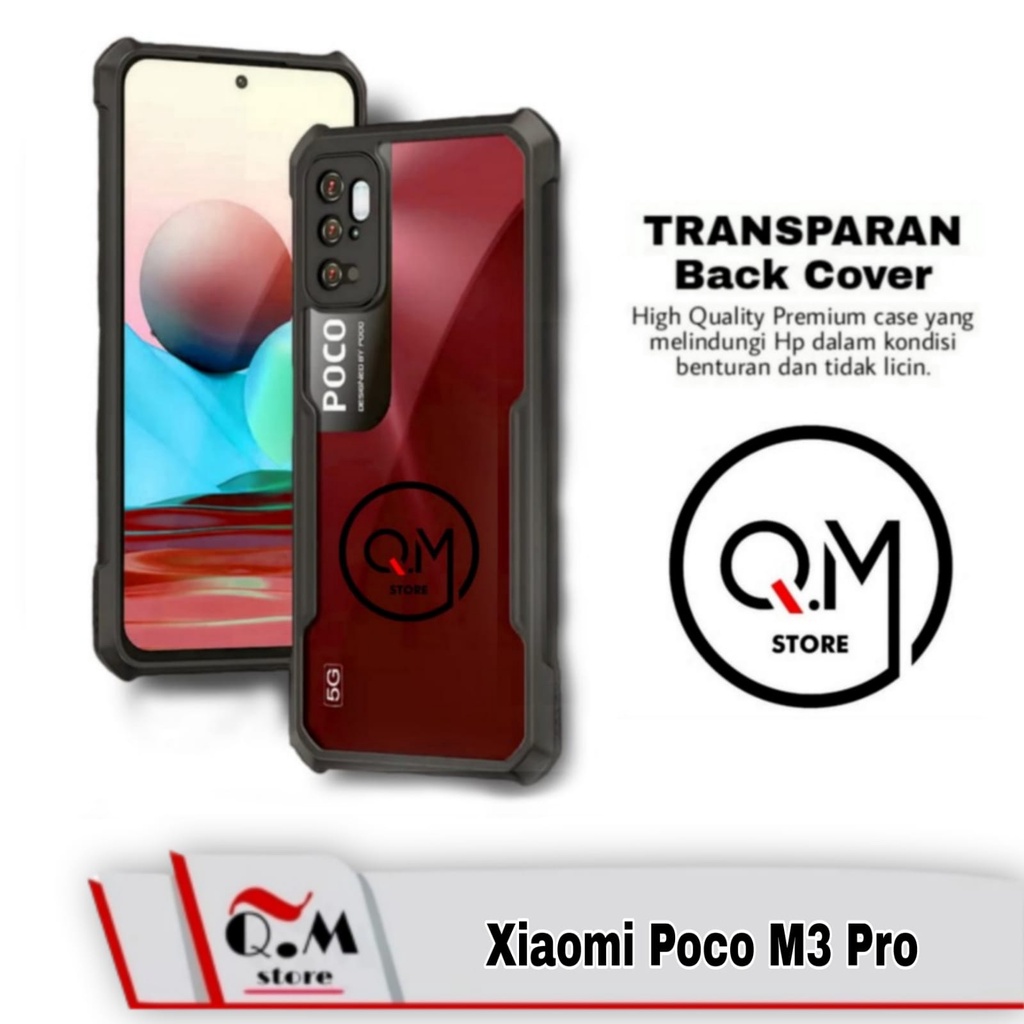 Case Xiaomi Poco M3 Pro Softcase Transparan Clear Armor Pelindung Back Cover Sockproof