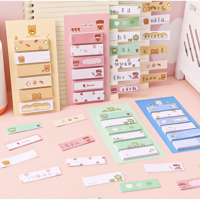 

EMMALAND || Sticky Notes 6 Baris Karakter Kartun Lucu School Office Cute Aesthetic Note