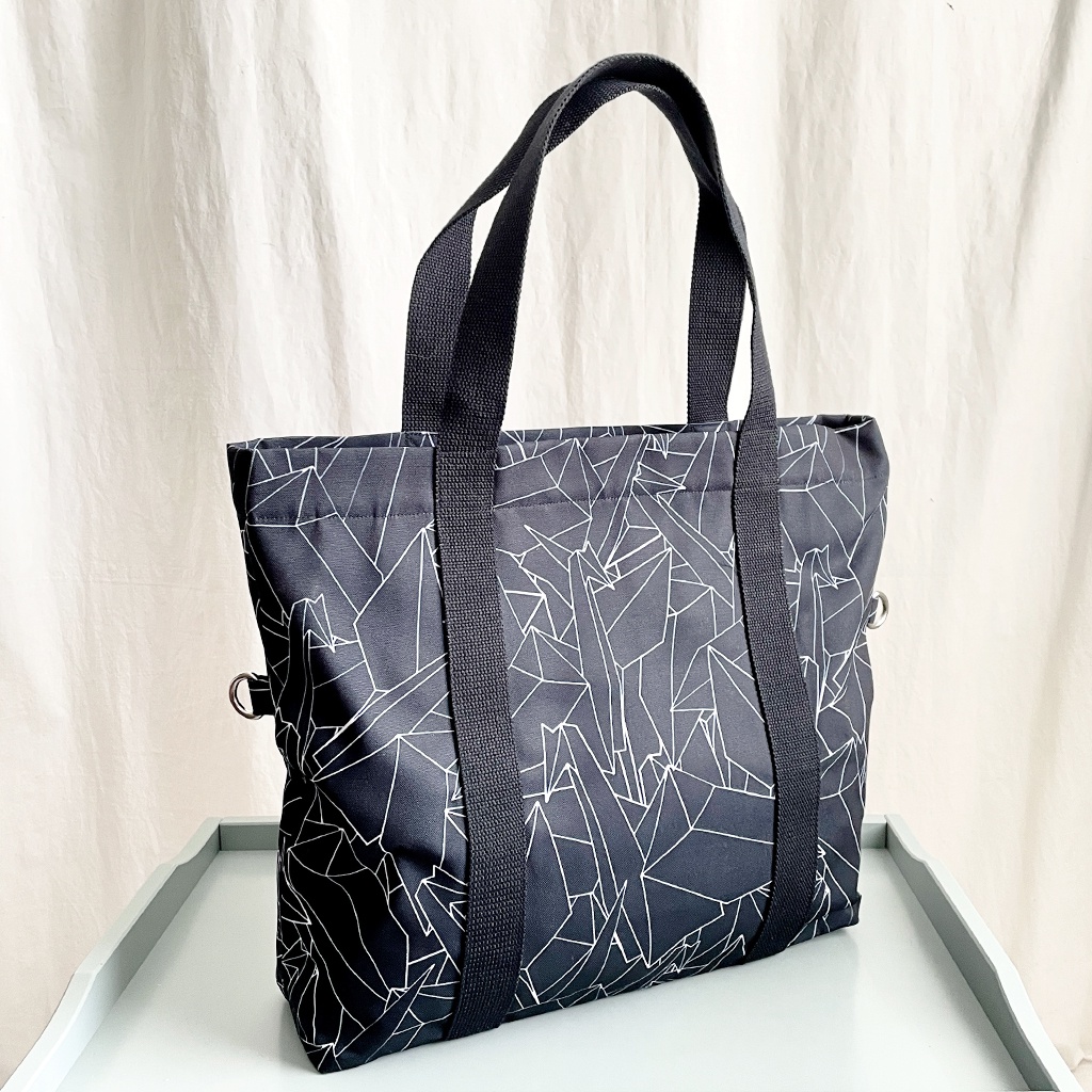 Tas Tote Santai - Noir Origami