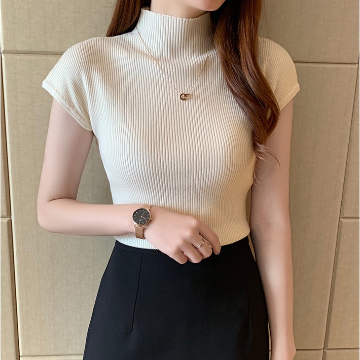 My Bra Baju Lengan Pendek / Atasan Wanita Kaos Turtleneck Blouse  Style BR-049