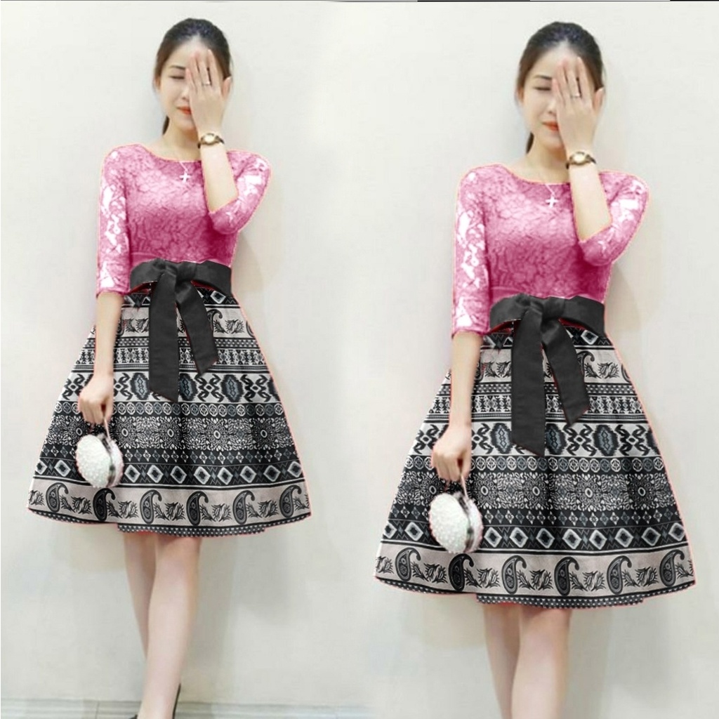 FWG - DRESS MARRY LOLO / DRESS GEISAH / DRES / BAJU DRESS NATAL / DRESS WANITA KOREA / PAKAIAN WANITA REMAJA