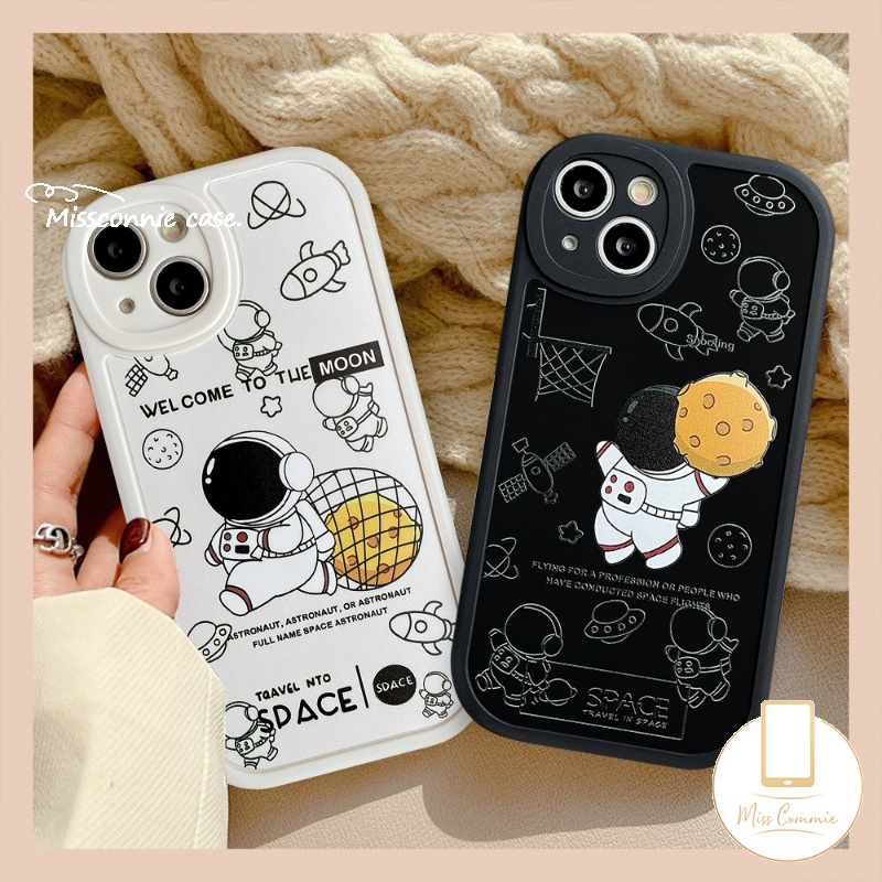Case Untuk Samsung A04s A04 A73 A03 A12 A14 A22 A53 A03s A52 A13 A52s A50 A32 A21s A50s A30s A33 A20s A02s A23 A31 A10s A20 A72 A71 A51 NASA Kartun Basket Astronot Soft Case