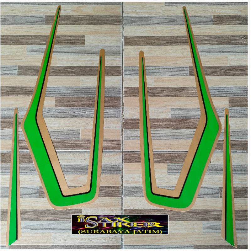 striping original Yamaha RX KING hijau gold tahun 1983