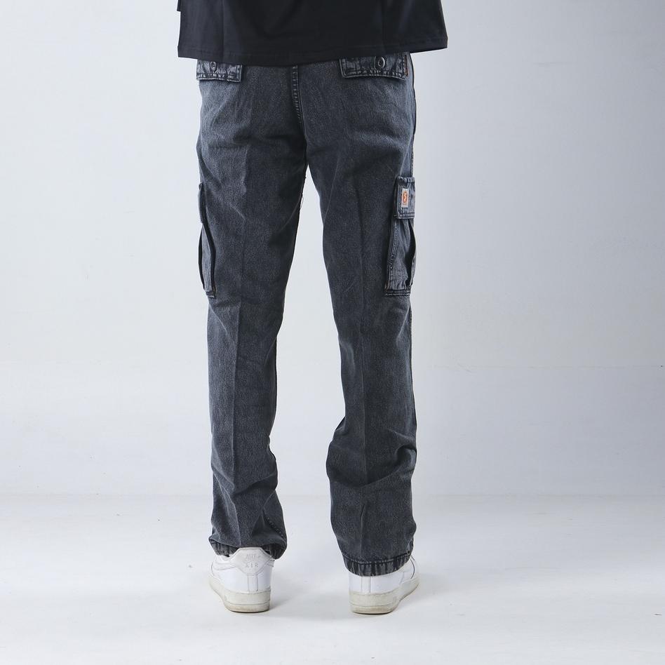 Harga Spesial Superego Celana Cargo Pants Pria Jeans Reguler Loose fit Standard Denim Washed Snow Bl