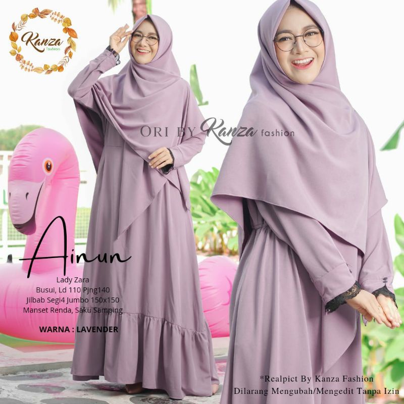 GAMIS REMPEL BAWAH PLUS JILBAB SEGIEMPAT JUMBO TANGAN RENDA