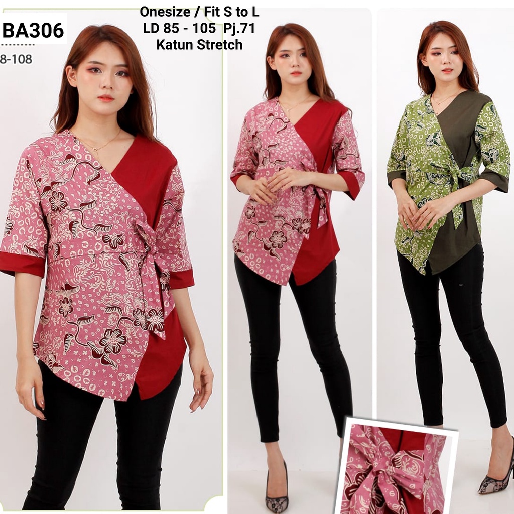Blouse batik kerja / Blus batik kantoran