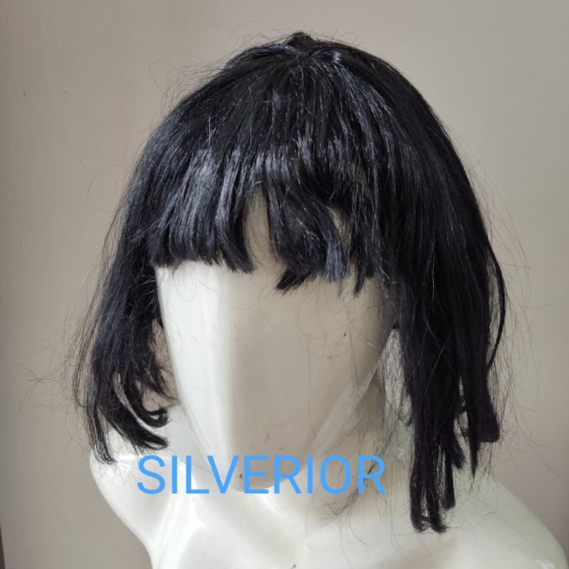 Wig Rambut Palsu Pendek Bop Hitam