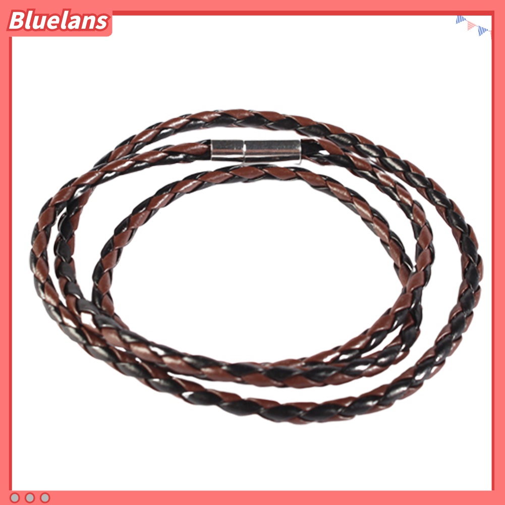 Gelang Tali Kulit Kepang Dengan Gesper Magnetik Untuk Unisex